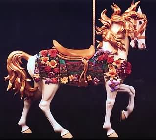 Carousel Horse - Flowered Horse