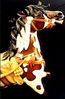 Carousel Horse - Pinto Horse Head